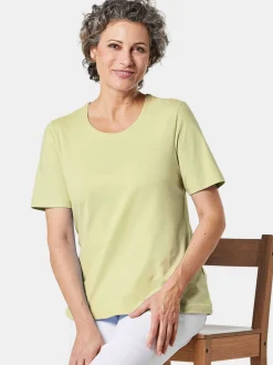 Goldner Damen Kurzarm-Shirts in gelb - Ärmel: Halbarm