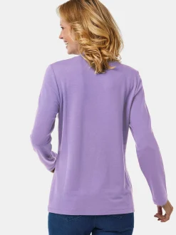 Goldner Damen Langarm-Shirts in flieder - Ärmel: langarm