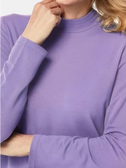 Goldner Damen Langarm-Shirts in flieder - Ärmel: langarm