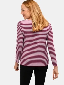 Goldner Damen Langarm-Shirts in grau - Ärmel: langarm