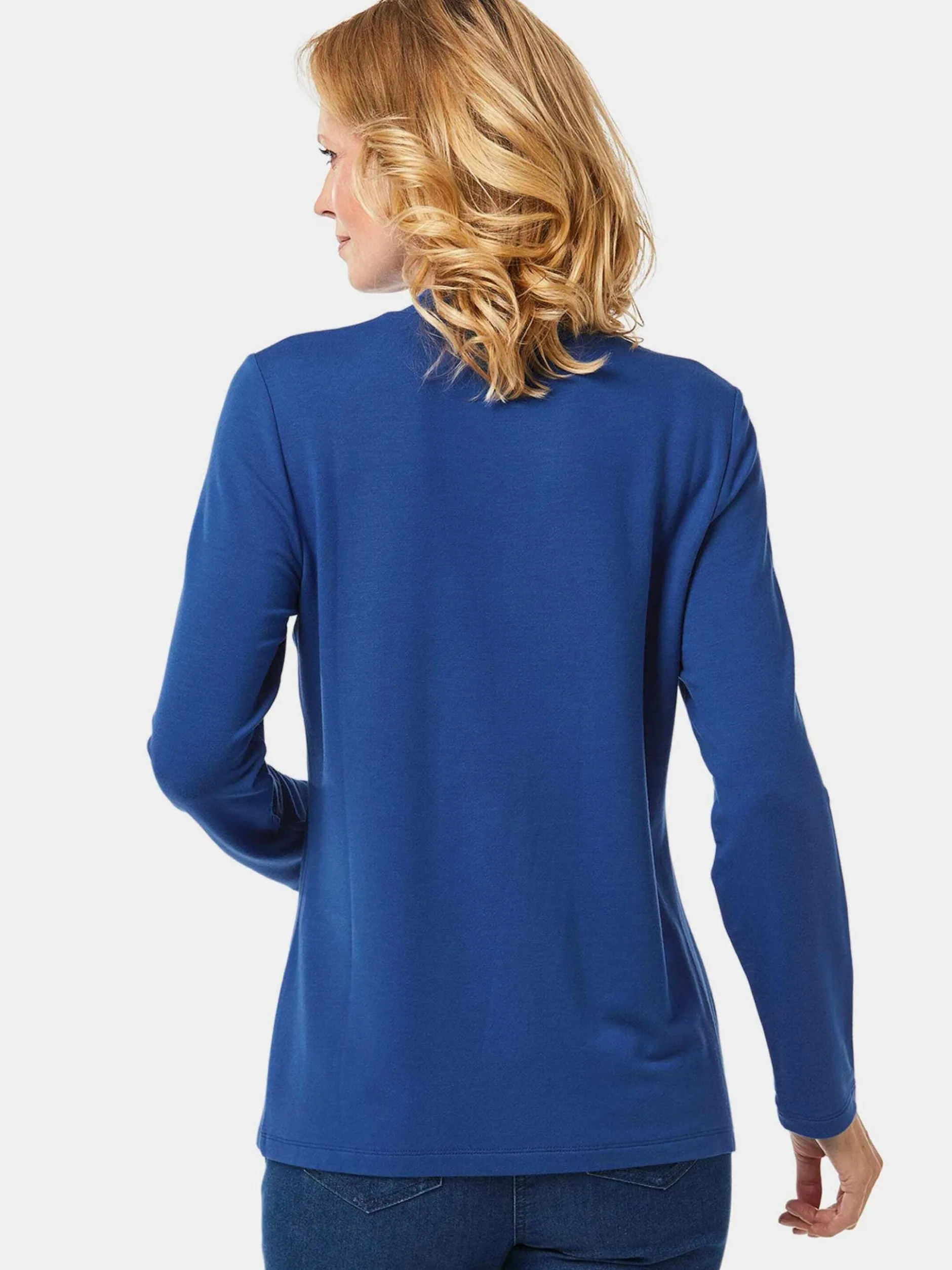 Goldner Damen Langarm-Shirts in royal - Ärmel: langarm