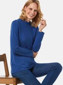 Goldner Damen Langarm-Shirts in royal - Ärmel: langarm