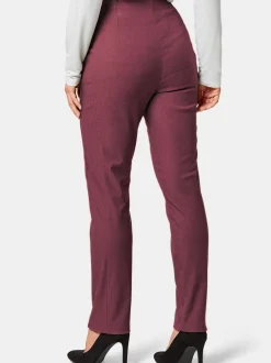 Goldner Damen Lange Hosen in bordeaux