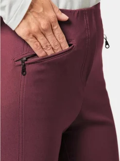 Goldner Damen Lange Hosen in bordeaux