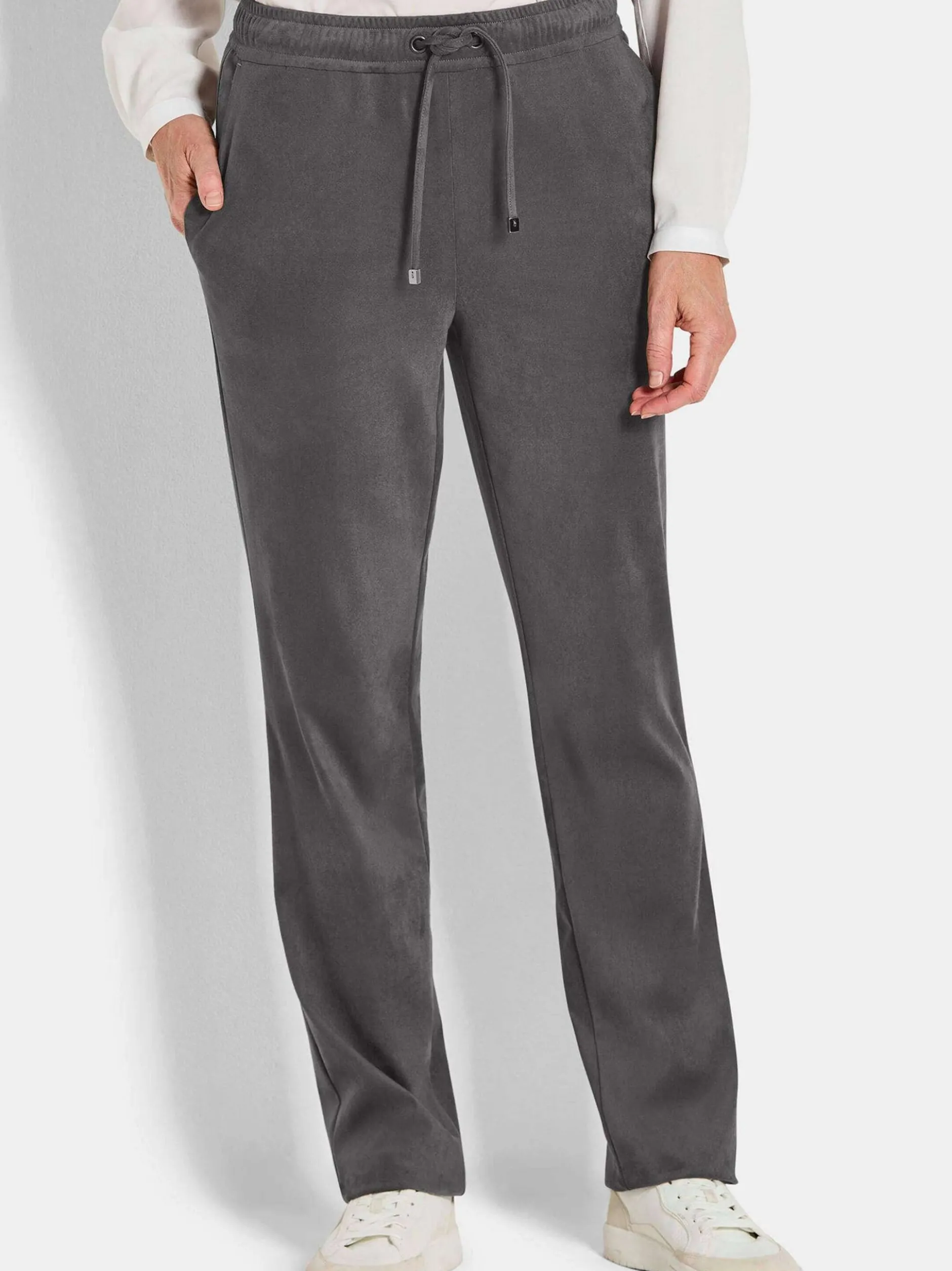 Goldner Damen Lange Hosen in grau