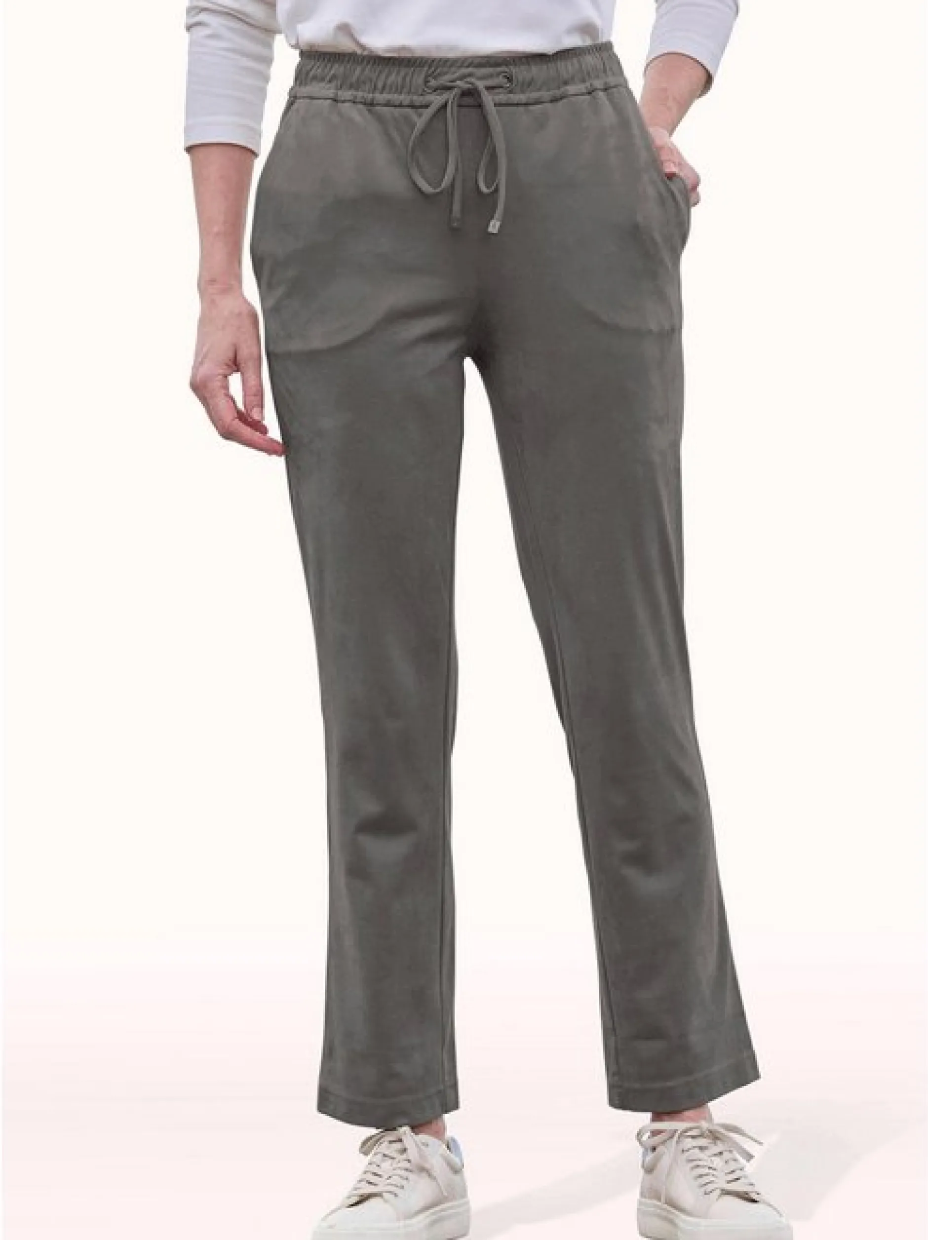 Goldner Damen Lange Hosen in grau