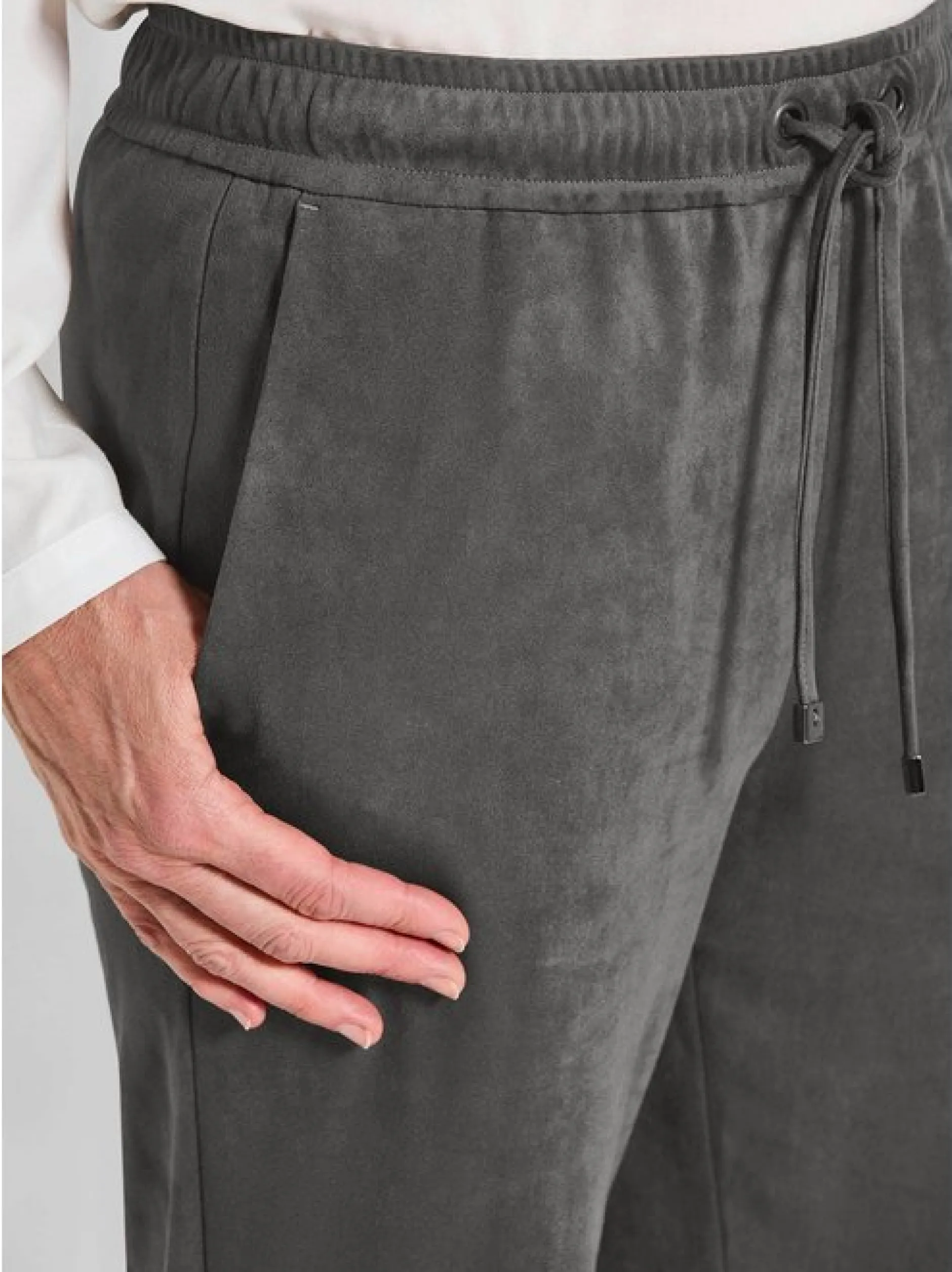 Goldner Damen Lange Hosen in grau