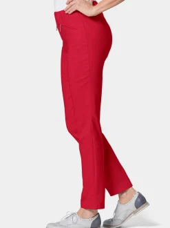 Goldner Damen Lange Hosen in rot