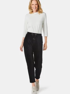 Goldner Damen Lange Hosen in schwarz