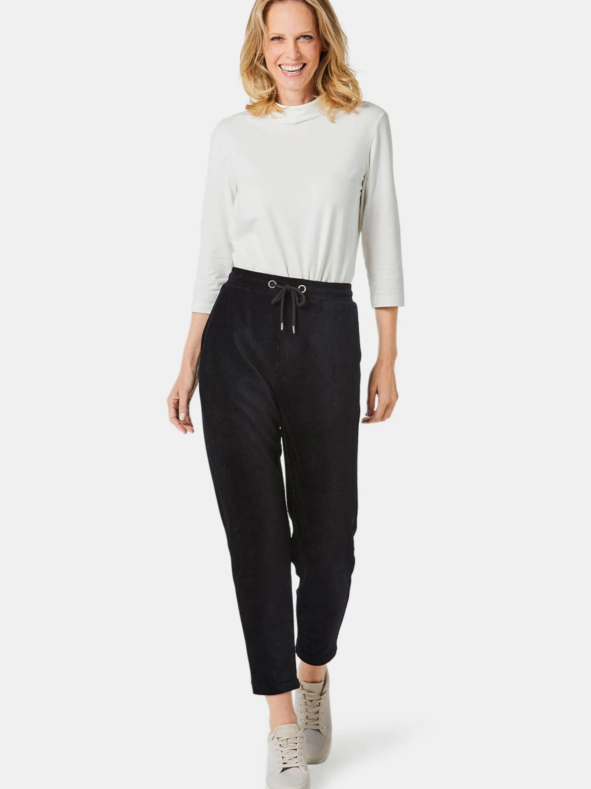 Goldner Damen Lange Hosen in schwarz