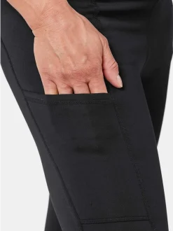 Goldner Damen Leggings in schwarz