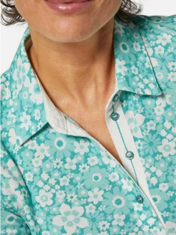 Goldner Damen Poloshirts in grün - Ärmel: kurzarm