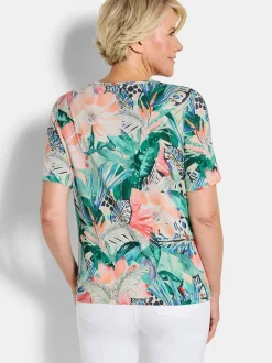 Goldner Damen Print Shirts in mehrfarbig