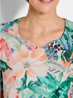 Goldner Damen Print Shirts in mehrfarbig