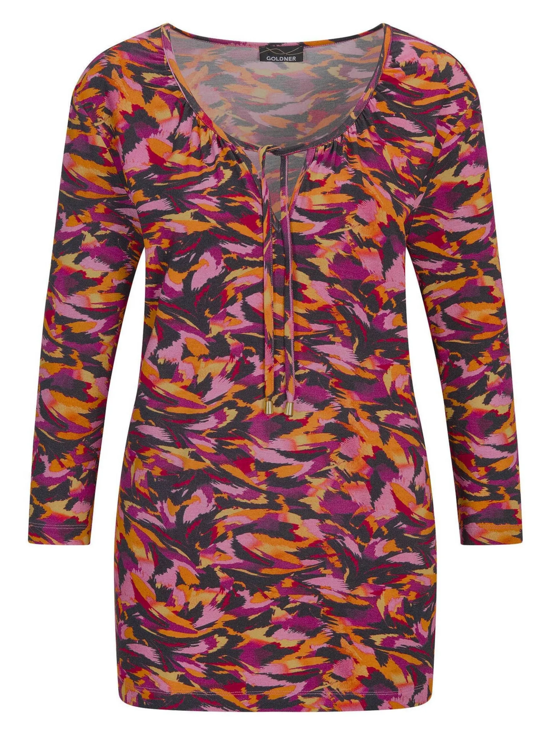 Goldner Damen Print Shirts in rot - Ärmel: 3/4 Arm