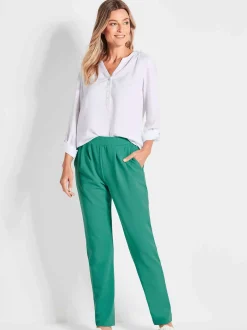 Goldner Damen Professlan-Hosen in türkis