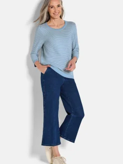 Goldner Damen Pullover in blau - Ausschnitt: Rundhals