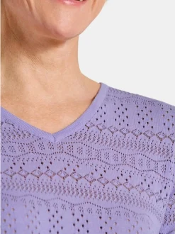 Goldner Damen Pullover in flieder - Ärmel: 3/4 Arm