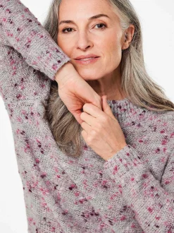 Goldner Damen Pullover in grau - Ausschnitt: Stehkragen