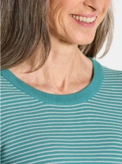 Goldner Damen Pullover in grün - Ausschnitt: Rundhals