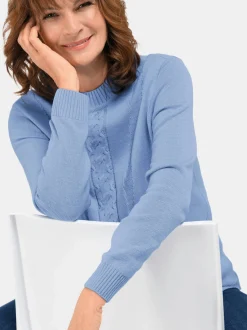 Goldner Damen Pullover in hellblau - Ärmel: langarm