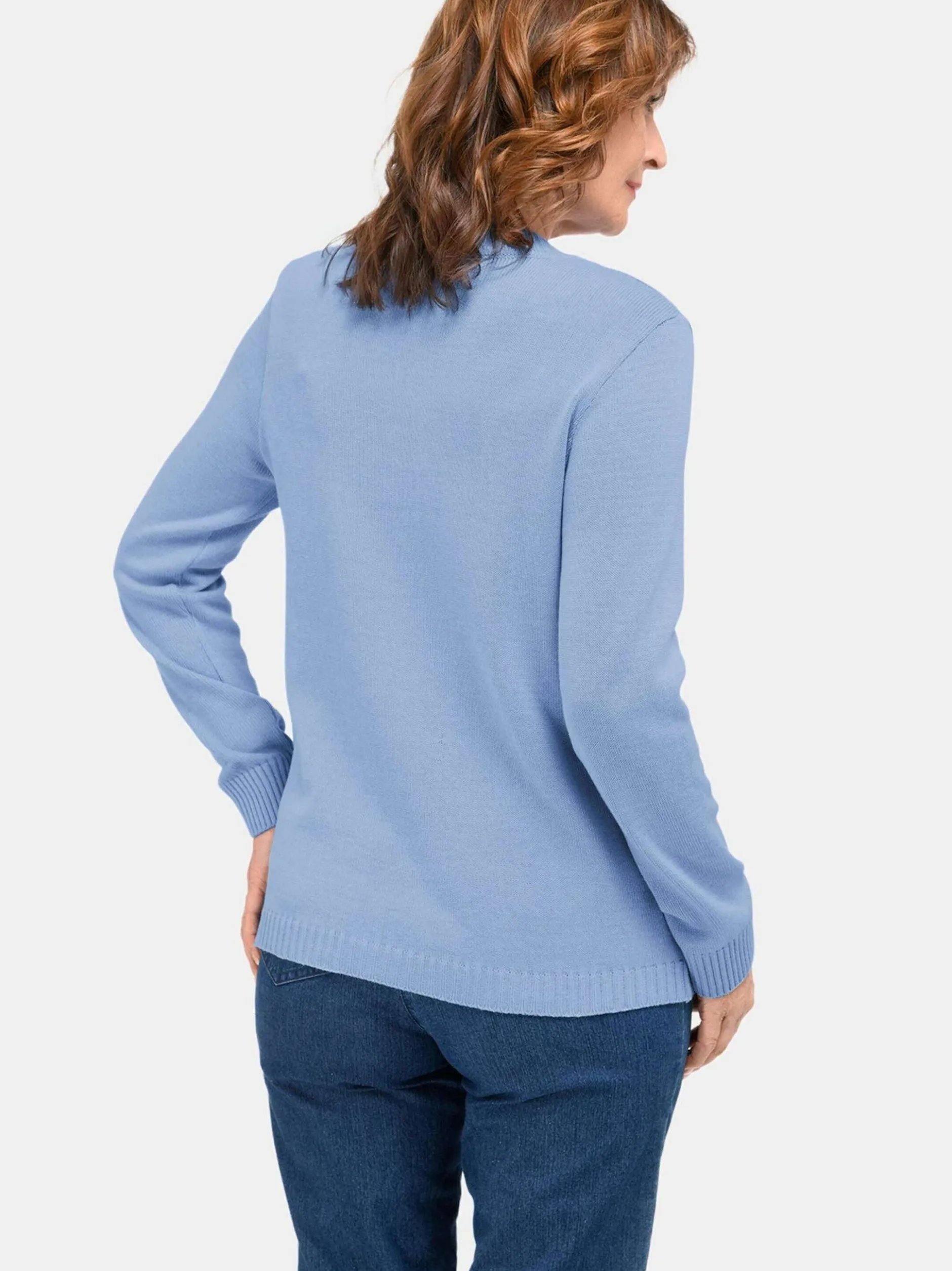 Goldner Damen Pullover in hellblau - Ärmel: langarm