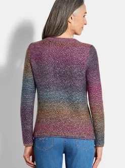 Goldner Damen Pullover in mehrfarbig - Ärmel: langarm