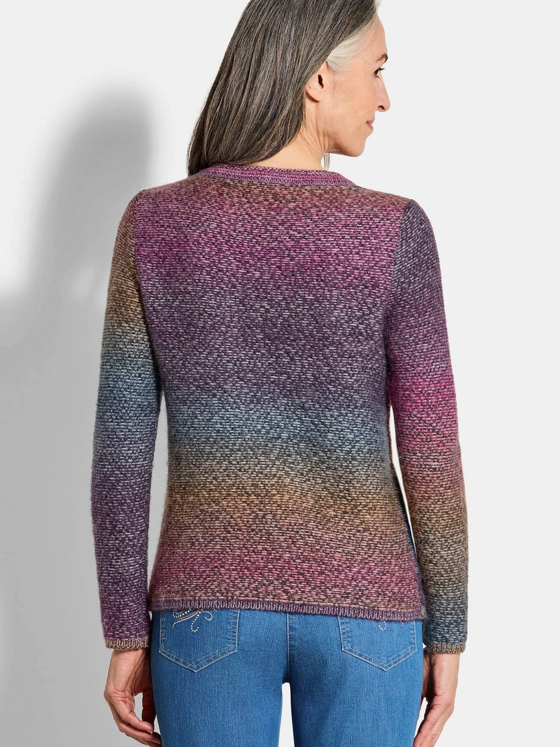 Goldner Damen Pullover in mehrfarbig - Ärmel: langarm