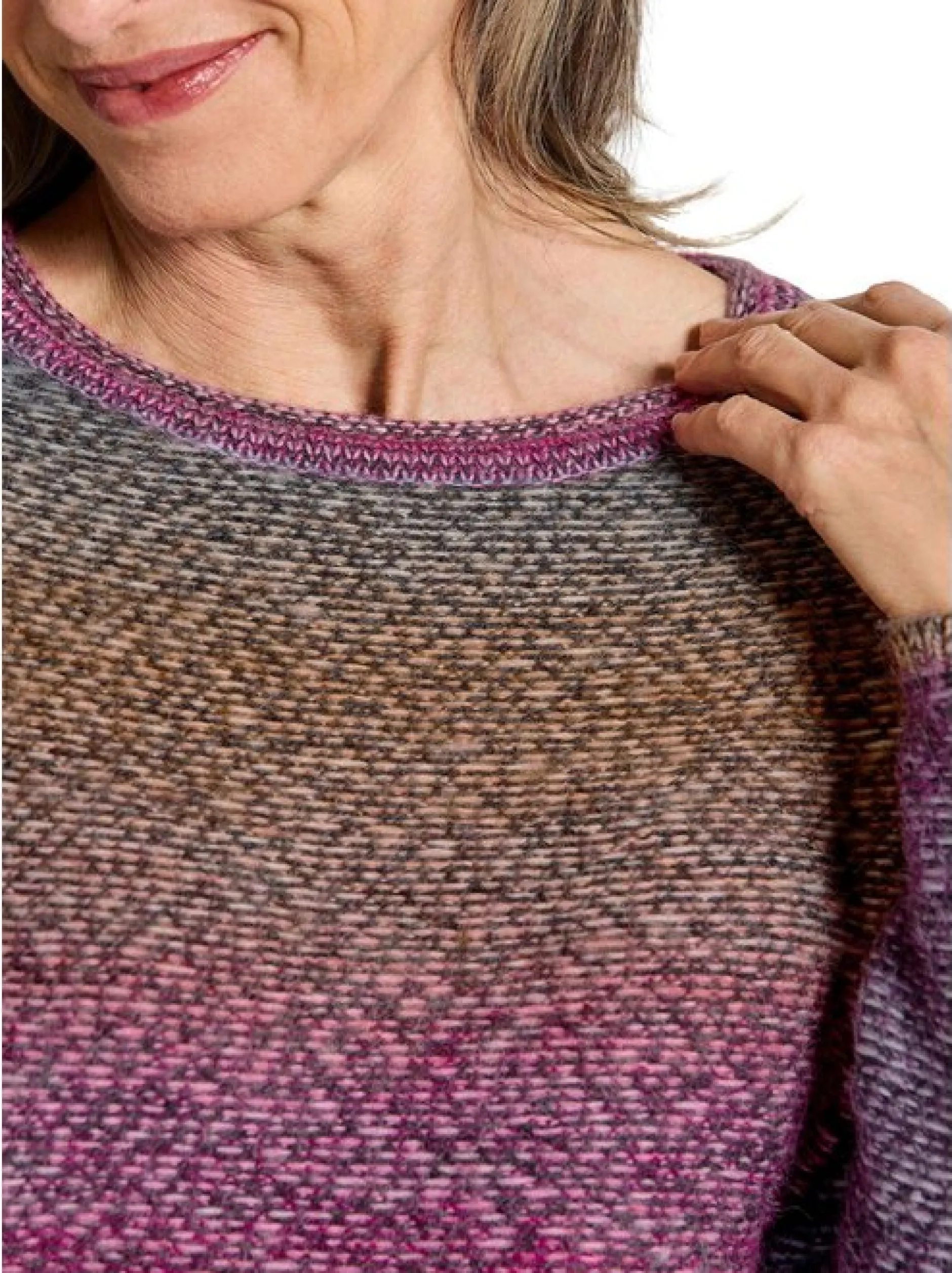 Goldner Damen Pullover in mehrfarbig - Ärmel: langarm