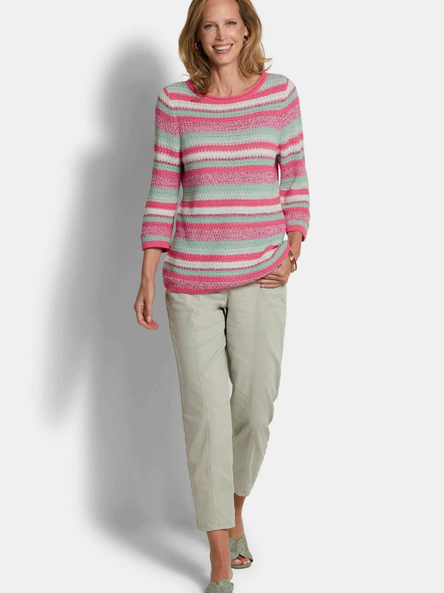 Goldner Damen Pullover in pink - Ausschnitt: Rundhals