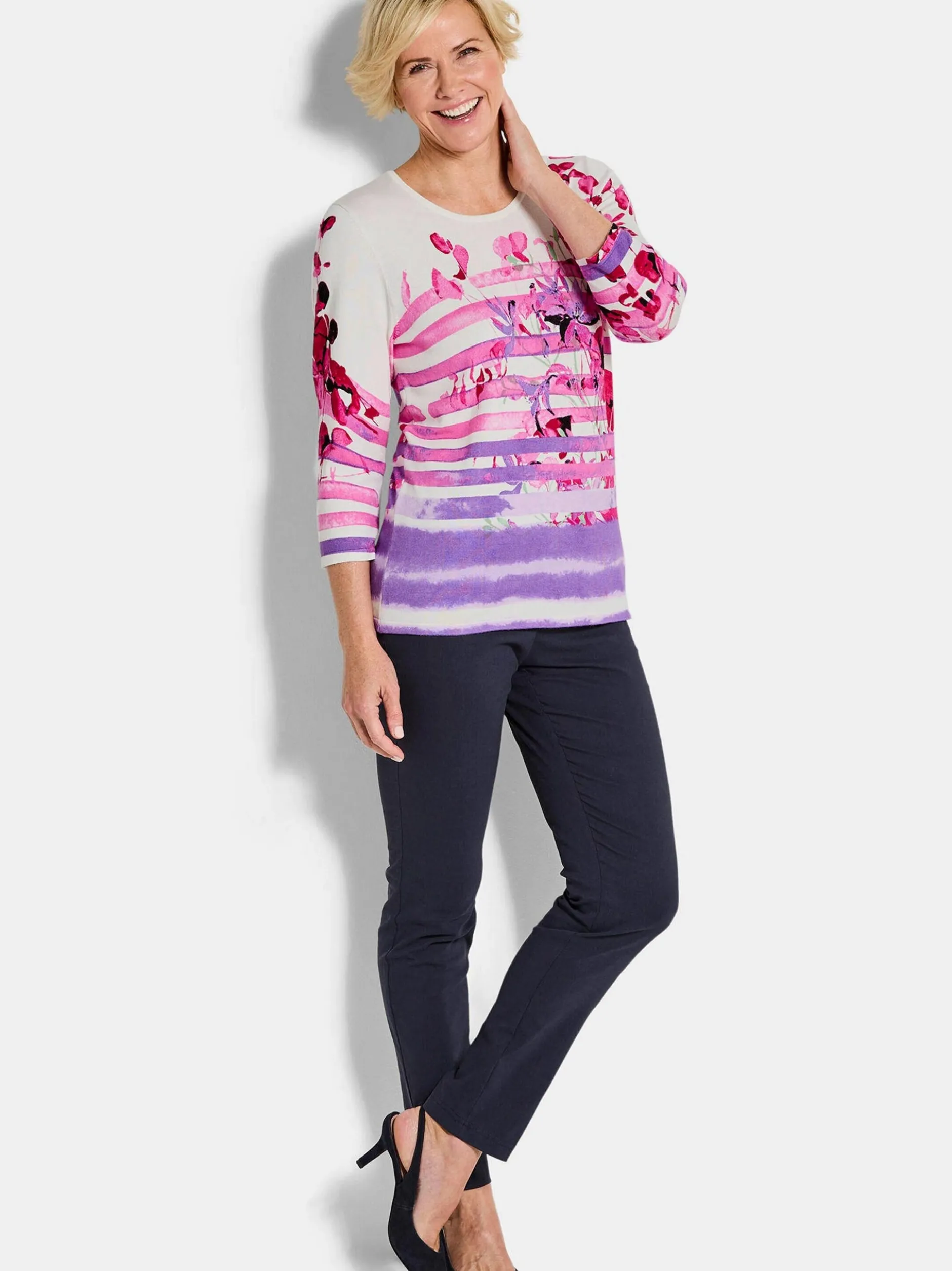 Goldner Damen Pullover in rosa - Ausschnitt: Rundhals