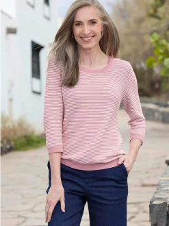 Goldner Damen Pullover in rosa - Ausschnitt: Rundhals