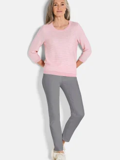 Goldner Damen Pullover in rosa - Ausschnitt: Rundhals