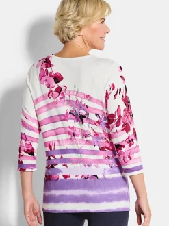 Goldner Damen Pullover - Kurzgröße in rosa