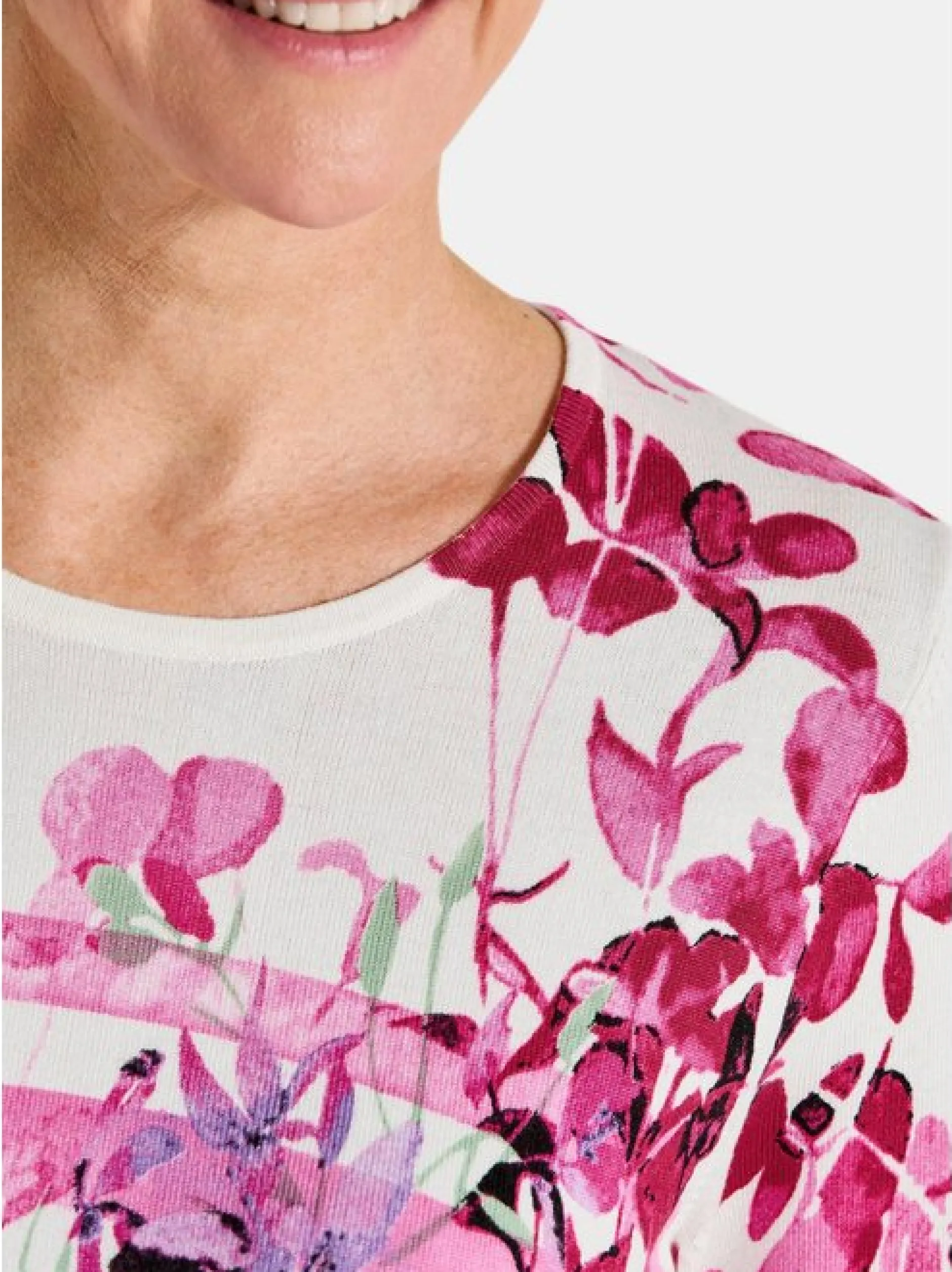 Goldner Damen Pullover - Kurzgröße in rosa