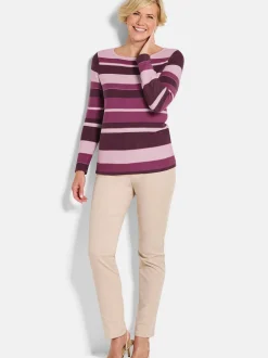 Goldner Damen Pullover - Kurzgröße in rosa