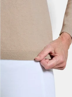 Goldner Damen Pullover - Kurzgröße in beige