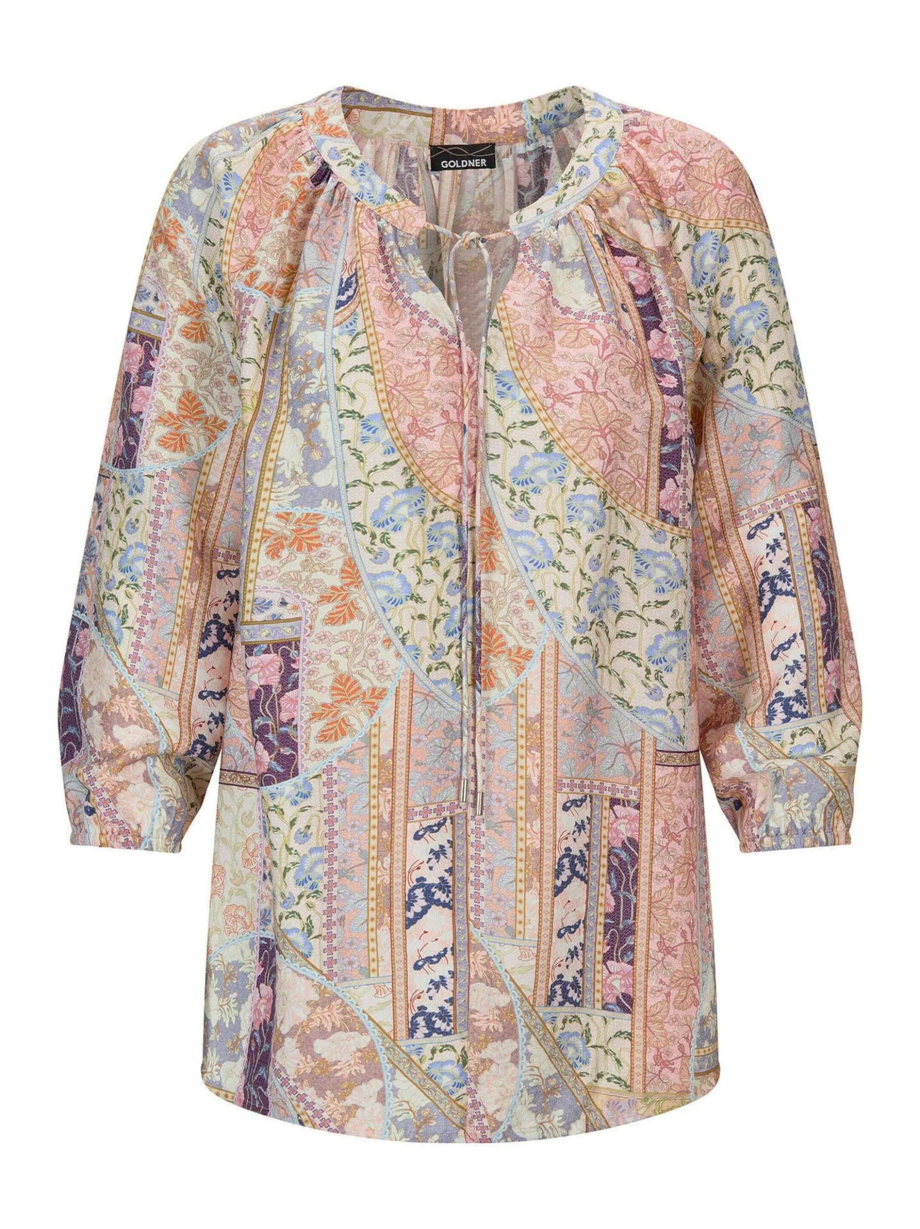 Goldner Damen Schlupfbluse in beige mehrfarbig