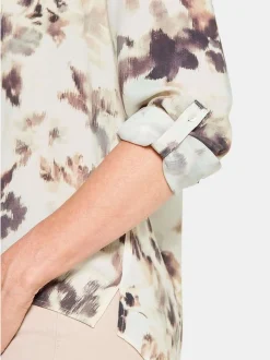 Goldner Damen Schlupfblusen in beige - Ärmel: langarm