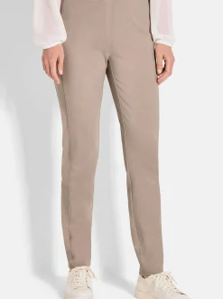 Goldner Damen Schlupfhose - Kurzgröße in beige