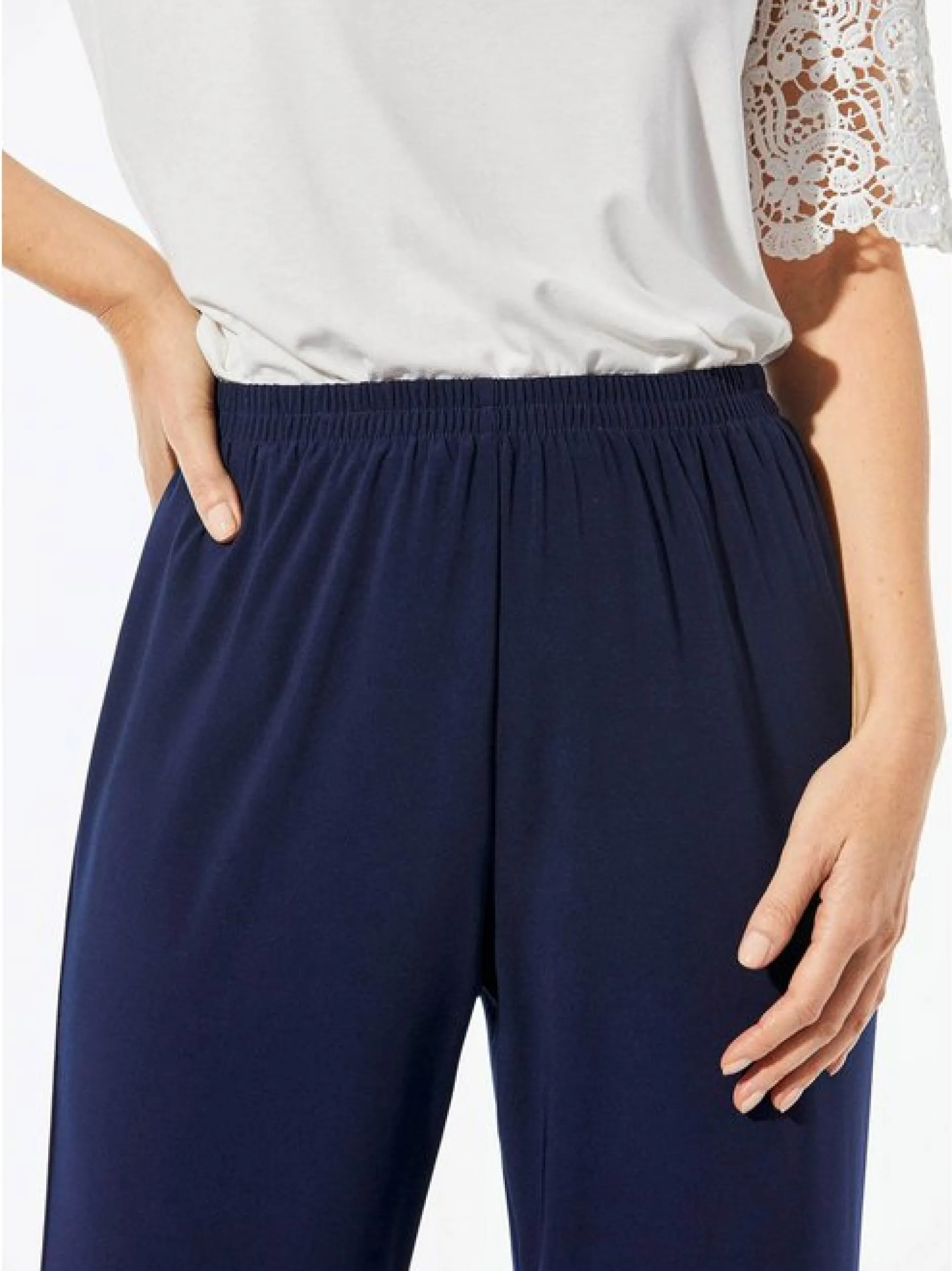 Goldner Damen Schlupfhosen in blau