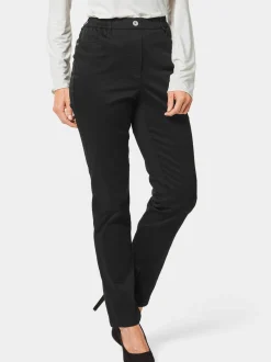 Goldner Damen Schlupfhosen in schwarz