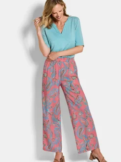 Goldner Damen Schlupfhosen - Kurzgröße in koralle