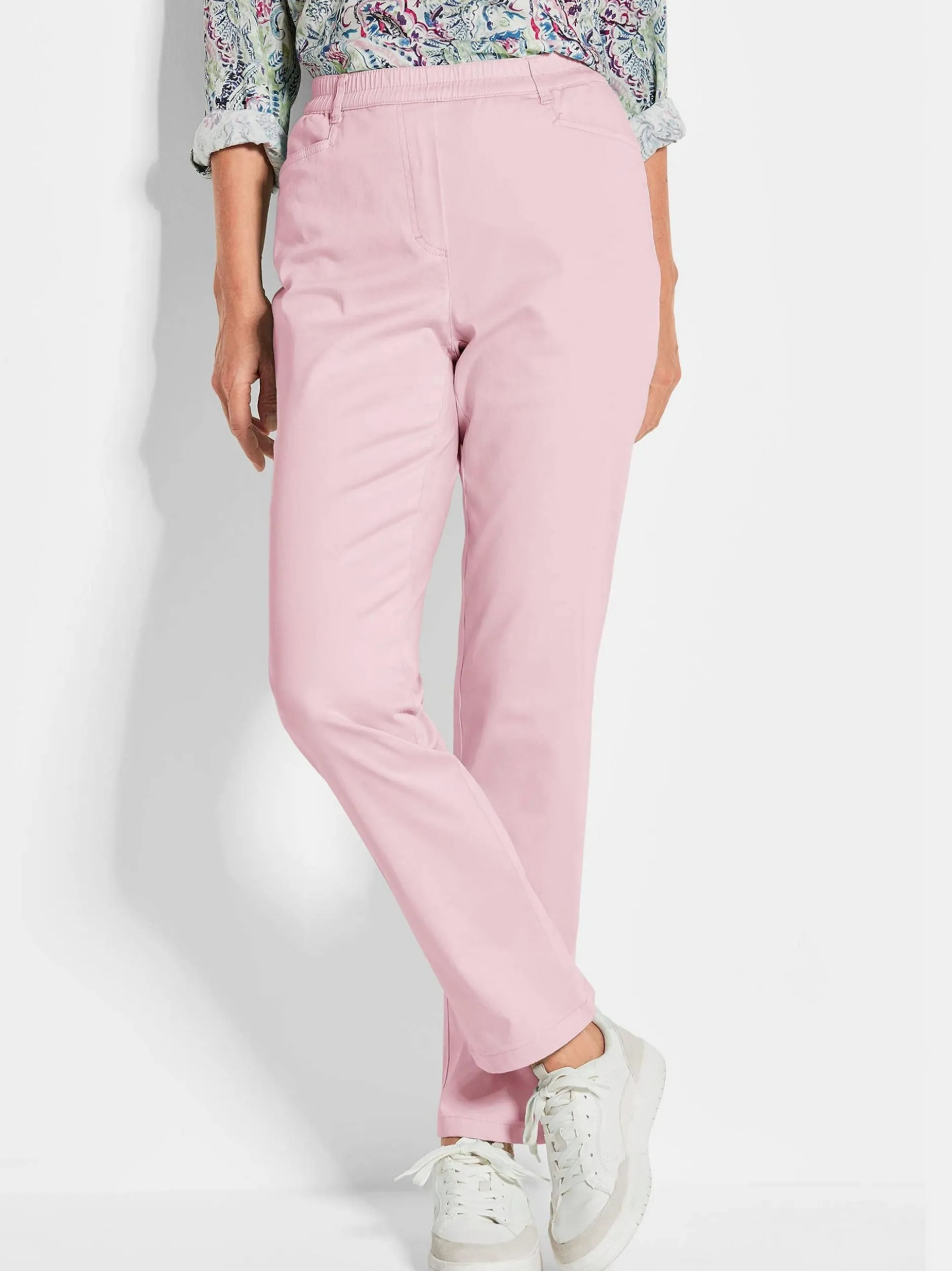 Goldner Damen Schlupfhosen - Kurzgröße in rosa