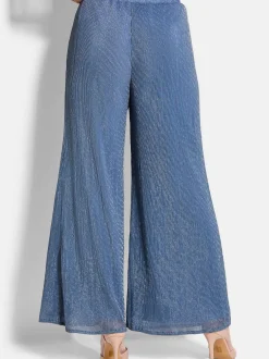 Goldner Damen Schlupfhosen - Kurzgröße in blau