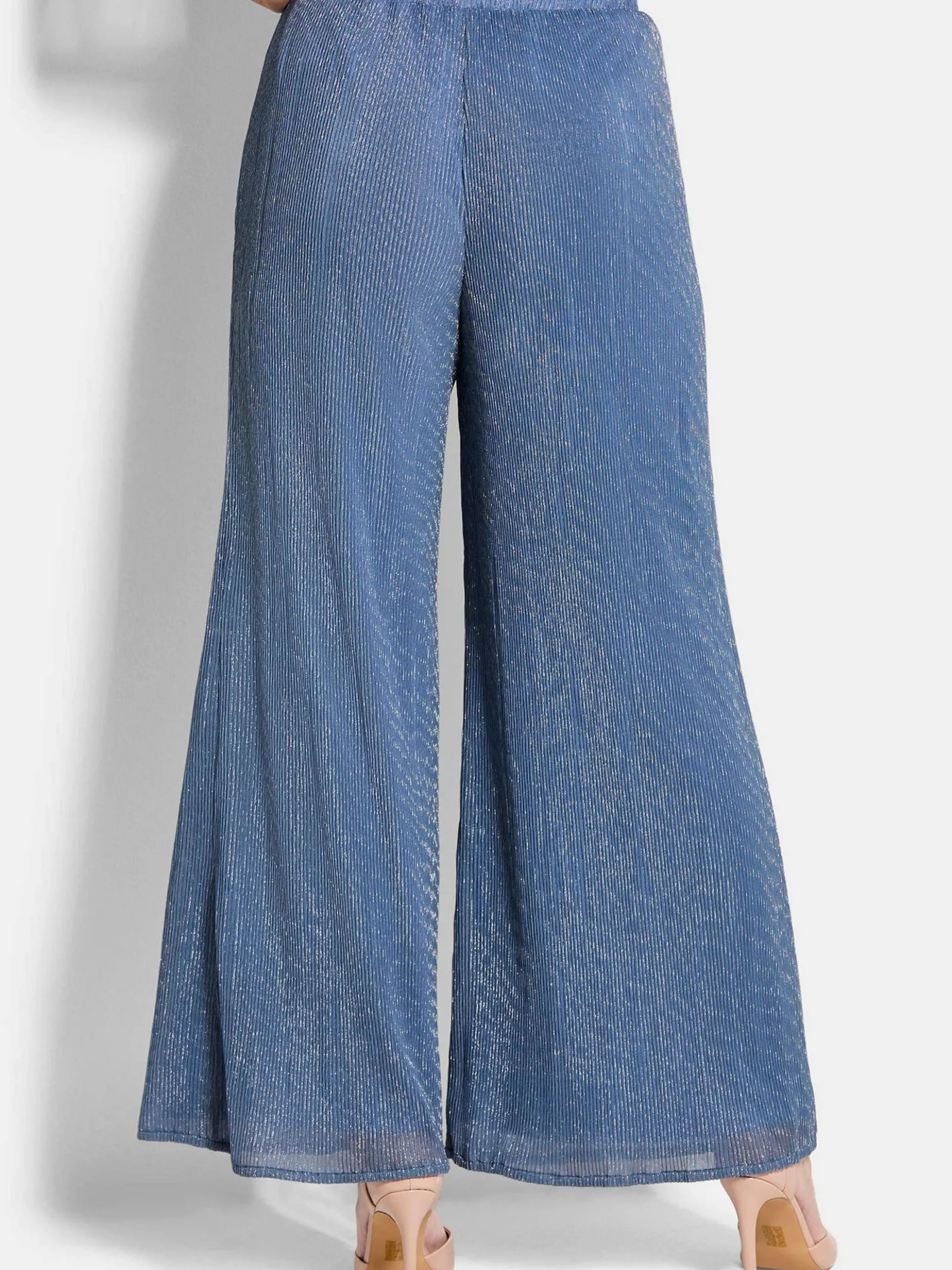 Goldner Damen Schlupfhosen - Kurzgröße in blau