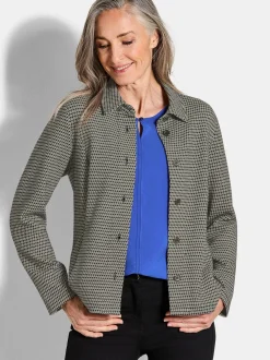 Goldner Damen Shirtjacken - Kurzgröße in grau