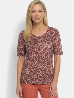 Goldner Damen Shirts in koralle - Ausschnitt: Rundhals