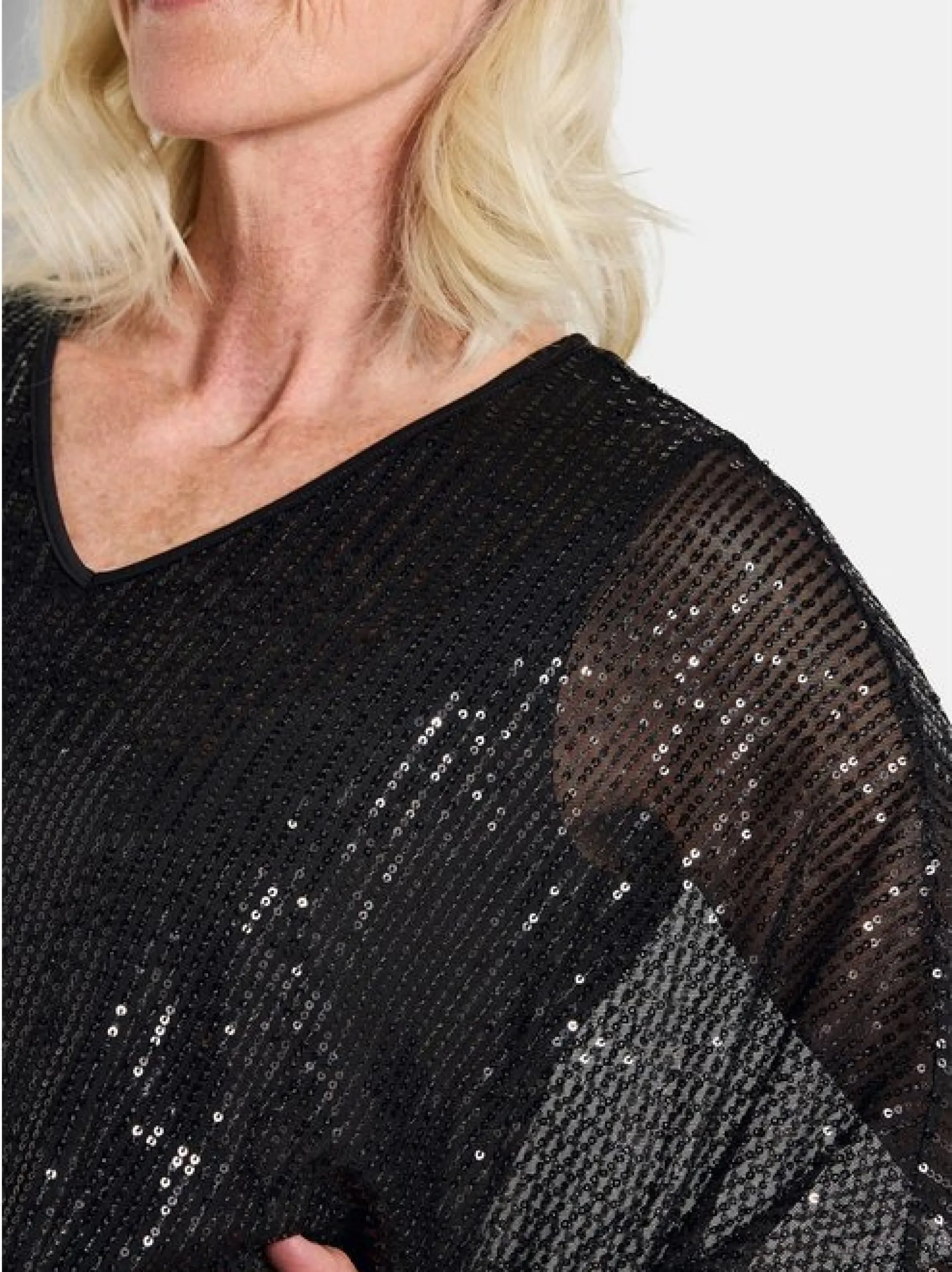 Goldner Damen Shirts in schwarz - Ärmel: 3/4 Arm