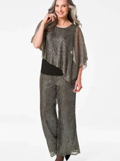 Goldner Damen Shirts in schwarz - Ausschnitt: U-Boot